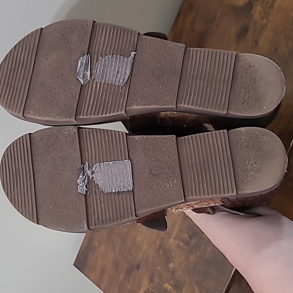 Pierre Dumas Woven Brown Platform Sandals size 9 - Picture 11 of 14